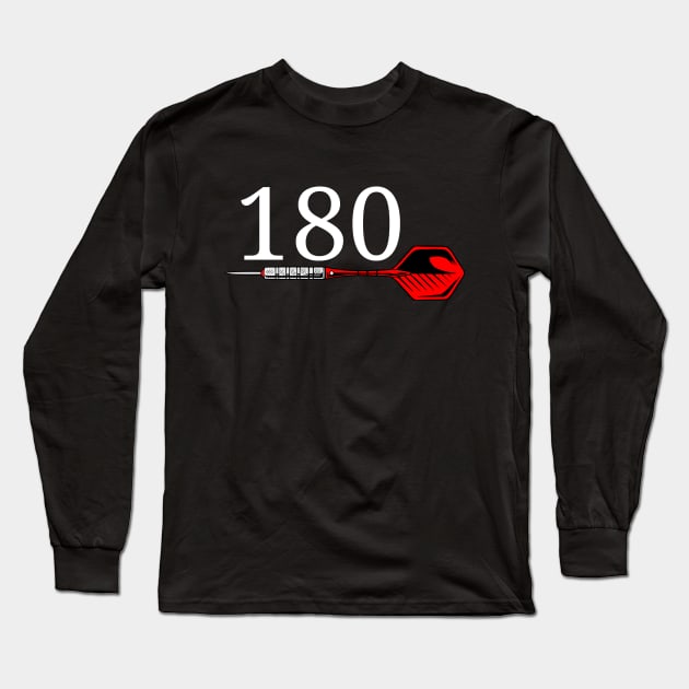 Perfect Score Darts Tee - "180" Maximum Throw Shirt Long Sleeve T-Shirt by DefineWear